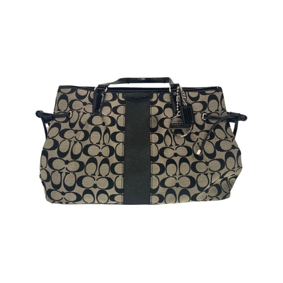 Coach Carryall Signature Stripe Drawstring Purse F28501 - Picture 7 of 15